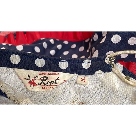 Vintage Confecciones Roal Sevilla Flamenco Spanish Ballroom Costume XXS(5 1/2 - Picture 9 of 9